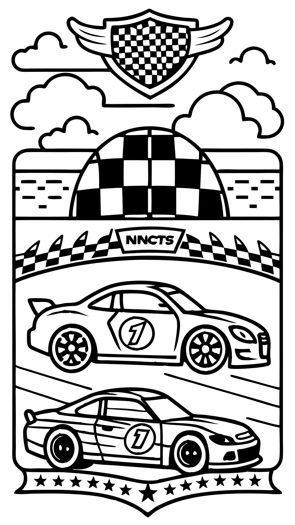 coloring pages nascar